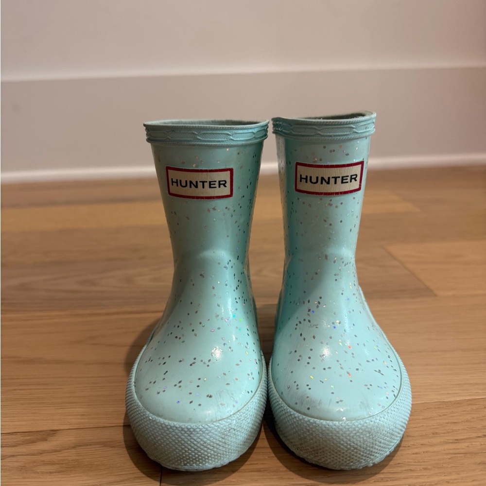 Hunter Kids' Mint Sparkle Rain Boots